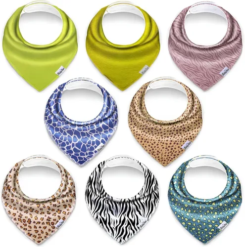 Vista 17 de KiddyStar Drool Bibs for Babies – Organic, Unisex, Soft Absorbent Teething Bibs with Adjustable Snaps
