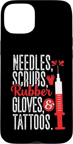Vista 9 de Needles Scrubs Gloves Tattoos Phlebotomist Phlebotomy Tech Case for iPhone 16