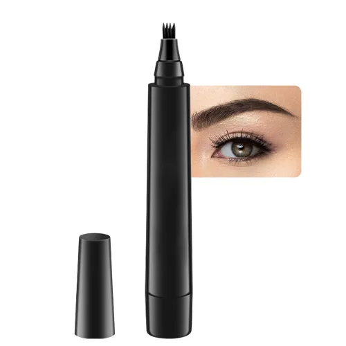 Vista 9 de Lápiz de tinta para cejas de Brow Stylist, micro 4 puntos para levantar y arrebatar cejas con 3 plantillas de cejas de larga duración, impermeable