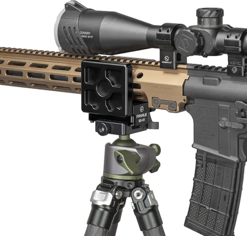 Vista 7 de FANAUE GS-01Arca Swiss Soporte para Silla de Rifle, Abrazadera de Trípode de Caza con Placa de Liberación Rápida, Soporte de Trípode de Tiro