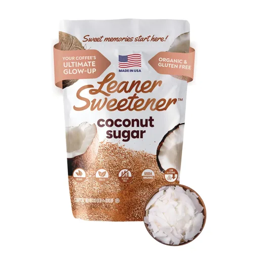 Vista 10 de Leaner Creamer Crema de café a base de plantas con aceite MCT, 0.00 oz de azúcar, apta para Keto, sin lácteos, crema de coco en polvo, crema de café