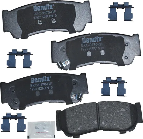 Vista 175 de Pastillas de Freno Traseras Cerámicas Bendix Priority1 CFC1510 para INFINITI QX56 2013-2011, QX80 2024-2014, Nissan Armada 2023-2017