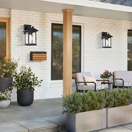 Vista 7 de Faroles solares de pared con sensor de movimiento para exteriores, lámpara de porche alimentada por energía solar, impermeable, del atardecer al