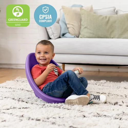 Vista 6 de ECR4Kids Leaf Asiento de suelo, silla mecedora, morado, 6 piezas