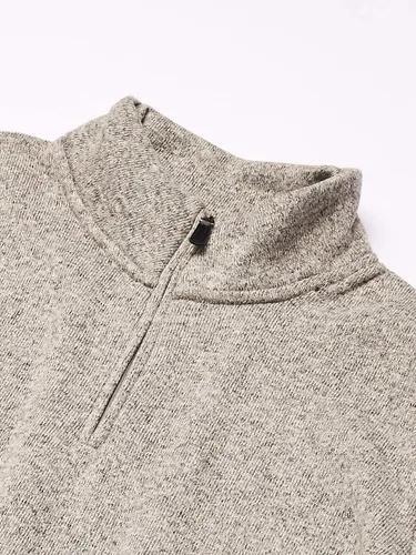 Vista 8 de Wrangler Authentics Suéter de vellón de manga larga con un cuarto de cremallera para hombre