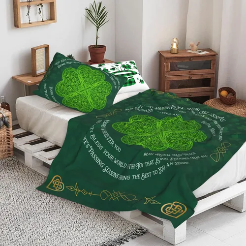 Vista 3 de Manta de lujo para el día de San Patricio, mullida, cálida y acogedora para sofá, cama y sala de estar, 40 x 30 pulgadas