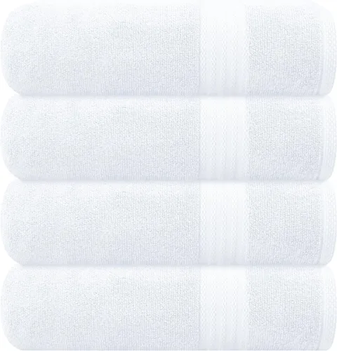 Vista 14 de GLAMBURG Sábana de baño de algodón extra grande premium de 700 GSM 35x70 - 100% algodón peinado - Calidad de hotel y spa de lujo - Duradera