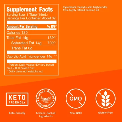 Vista 9 de Bulletproof Brain Octane C8 Aceite MCT, 32 onzas (paquete de 3), suplemento Keto para energía sostenida y apoyo al antojo