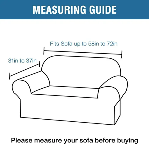 Vista 4 de H.VERSAILTEX Fundas elásticas para sofá de 3 cojines, funda de sofá de elastano, funda elástica para silla, color natural