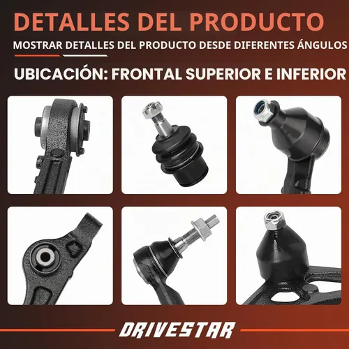 Vista 4 de RWD - Juego de barras estabilizadoras de 14 piezas, brazos de control delantero con rótulas, 2011-2017 para Chrysler 300/para Dodge Challenger
