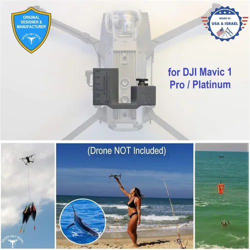 Vista 2 de Dispositivo profesional de liberación y caída para DJI Mavic 1 Pro/Platinum - Pesca con drones, liberación de cebo, entrega de carga, búsqueda