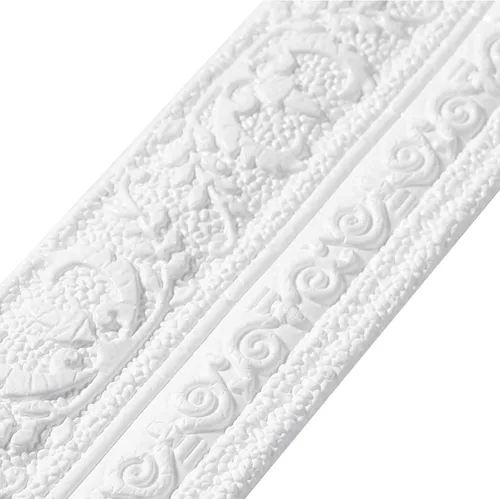 Vista 8 de TaoBary Moldura de Espuma Flexible Autoadhesiva de 90 x 3 Pulgadas Borde de Papel Tapiz Moldura Trim 3D Líneas Decorativas de Pared Adhesivas