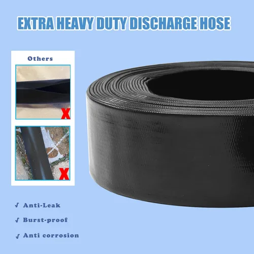 Vista 4 de Eastrans 1-1/2in x 25 pies Manguera de retrolavado para piscina con 2 abrazaderas de manguera, manguera de descarga extra resistente, mangueras
