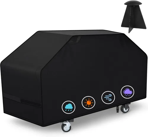Vista 26 de iCOVER - Cubierta de parrilla de 58 pulgadas para parrilla al aire libre, anti-UV y resistente a la decoloración, fundas impermeables para parrilla