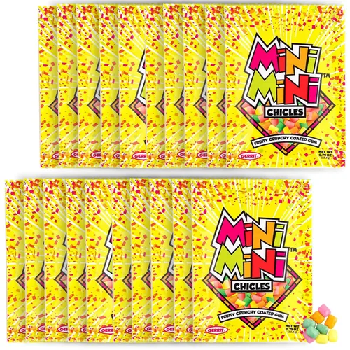 Gerrit 's Mini Fruit Chicles chicles - Bolsas de 0.79 onzas - Caja de exhibición de 20 unidades