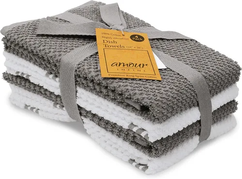 Vista 17 de AMOUR INFINI Juego de 8 paños de cocina para lavar platos, altamente absorbentes, súper suaves, trapos reutilizables de secado rápido para limpiar