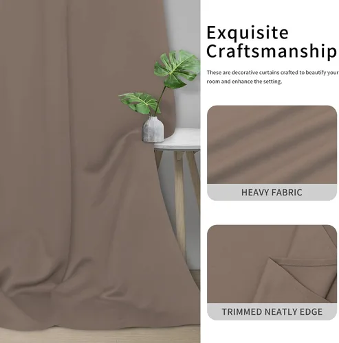 Vista 248 de Easy-Going - Cortinas opacas para dormitorio, aislamiento térmico sólido con ojales, cortinas de ventana para reducción de ruido, cortinas