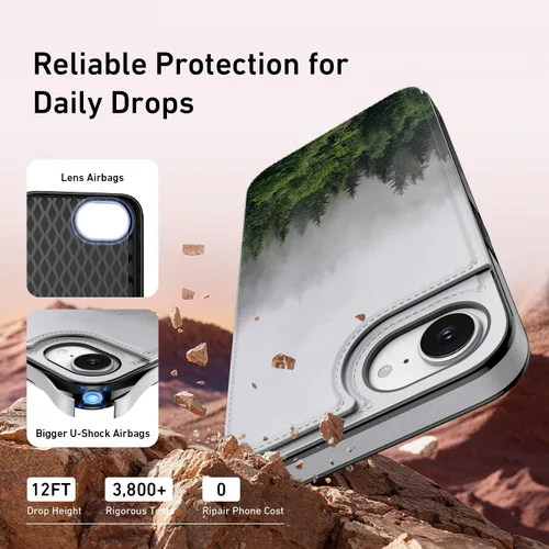 Vista 713 de LETO para iPhone 15 Pro Funda tipo cartera - Tapa tipo folio con patada - Diseños de moda - Tarjetero - Funda protectora para mujeres y niñas - 6.1