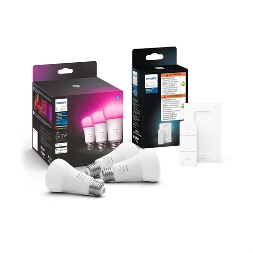 Vista 11 de Kit de inicio seguro Philips Hue con puente, cámara de seguridad con cable, (2) sensor de contacto seguro, (2) bombilla A19 de 75W, ambiente blanco