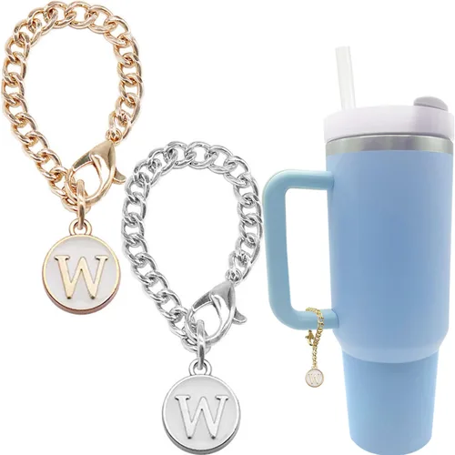 Vista 10 de Tovly Stanley Cup - 2 piezas de accesorios de letras con nombre de identificación inicial con mango personalizado para vaso Stanley