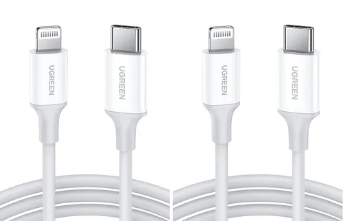 Vista 10 de UGREEN Cable USB C a Lightning: cable Lightning PD de carga rápida de 3 pies con certificación MFi compatible con iPhone 16/15/14/14 Pro/13/13
