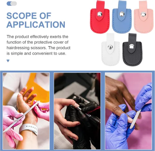 Vista 3 de FOMIYES 5 unids Nail Nipper Cover Sleeve Cutticle Nail Protector PU Manicura Pedicura Herramientas