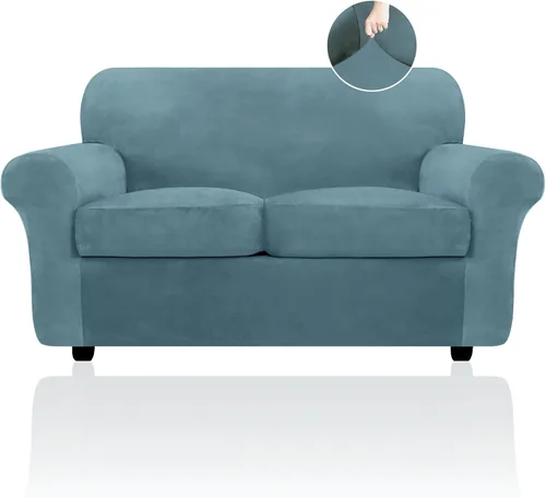 Vista 52 de FestiCorp Funda para Sofá, Fundas de Terciopelo para Sofá para Perros, Fundas Elásticas para Sofá, Fundas Gruesas de Muebles para Mascotas, Funda