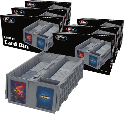 Vista 9 de BCW Contenedor de tarjetas coleccionable (individual, gris) Capacidad para hasta 1600 tarjetas Caja de almacenamiento de plástico para Pokémon