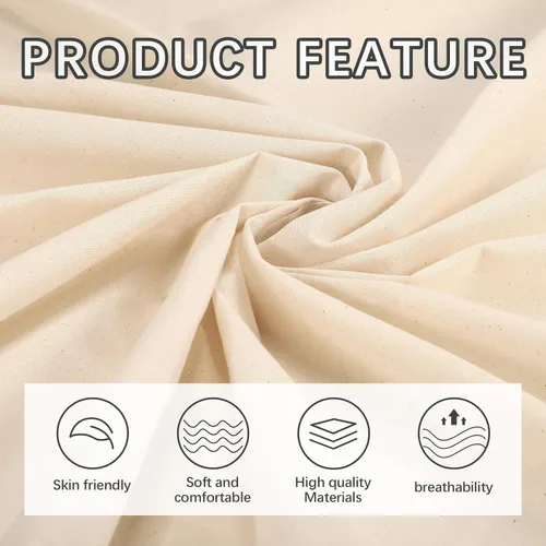 Vista 3 de 5 yardas de tela de muselina 100% algodón natural sin blanquear de lino por yarda 160 cm x 5 yardas de tela de muselina de lino sin blanquear