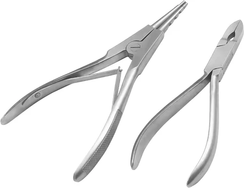 HERRAMIENTAS DE PIERCING CORPORAL ANILLO ALICATES DE ABERTURA DE 7" Y ALICATES DE CIERRE FÓRCEPS 5 1/2" ACERO INOXIDABLE PROFESIONAL SEPTUM Pezón de