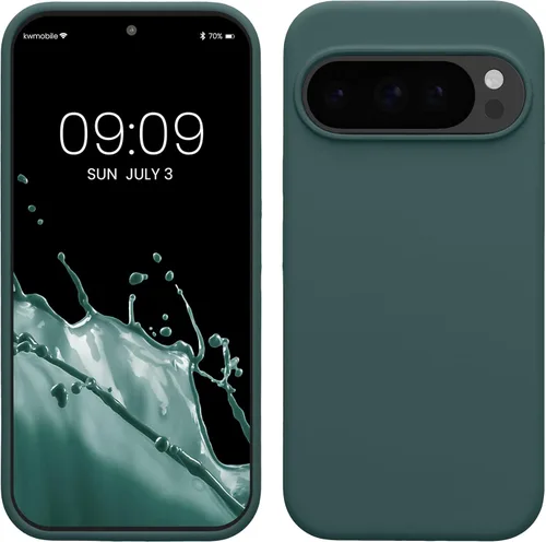 Vista 235 de kwmobile Funda Compatible con Google Pixel 6 Pro - Funda de teléfono de silicona TPU con acabado suave - Azul Arrecife