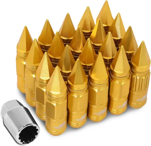 Vista 8 de J2 Engineering 7075 Aluminio Negro M12 x 1.5 20 piezas L: 4.843 in Tuerca de tuerca con adaptador de enchufe