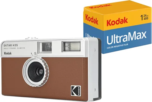 Vista 16 de KODAK EKTAR H35 - Cámara de medio cuadro, 35mm, reutilizable, sin enfoque, ligera, fácil de usar, (marrón)