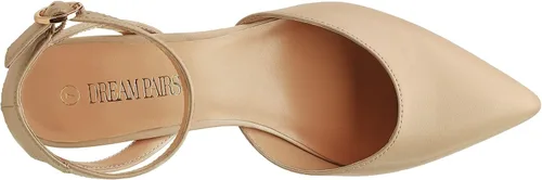 Vista 3 de DREAM PAIRS - Zapatos de tacones bajos para mujer, con punta cerrada, para vestido de boda
