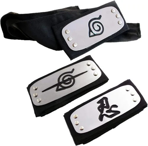 Lystin Na - Diadema para cosplay, 3 piezas de Na Leaf y anti-hoja de Na Village Ninja Kakashi Accesorios para cosplay
