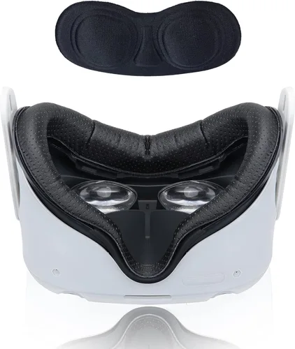 Vista 2 de Hibloks Face Cover Set for MetaOculus Quest 2 Accessories,Silicone face Cover+Shell Cover+Protective Lens Cover for MetaOculus Quest 2