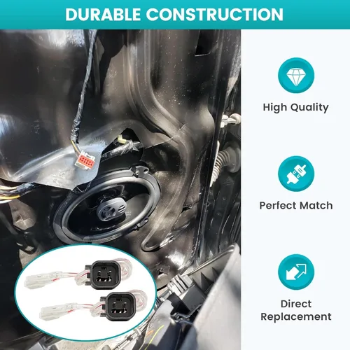 Vista 5 de NuIth Arnés de cableado de altavoz de puerta trasera delantera para Ford 1998-2016/Mazda 2001-2013/1999-2011 Lincoln Install Aftermarket cable