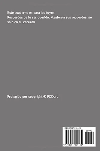 Vista 2 de mamá, te extrano mis recuerdos de ti - diario de duelo - regalo de funeral como recordatorio con plantilla para rellenar, espacio para fotos, rayado