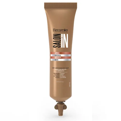 Recamier Salon In Pro Hydra Repair SOS Single Shot | Cabello seco y dañado hidrata nutre y repara instantáneamente 0.5 onzas líquidas