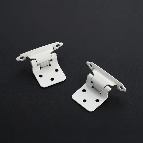 Vista 16 de Ravinte Paquete de 2 (1 pares) de bisagras superpuestas de gabinete de 1/2 pulgada, montaje facial semicerrante de cierre automático, accesorios