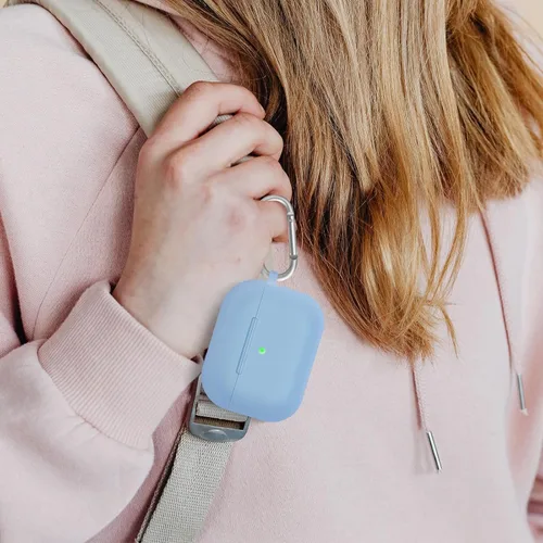Vista 7 de Funda para AirPods Pro con kit de limpieza, funda de silicona suave para Apple AirPod Pro de 1ª/2ª generación, accesorios de funda AirPods Pro/Pro 2