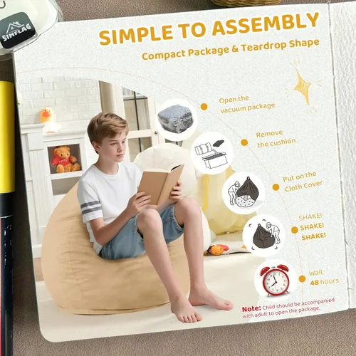 Vista 347 de Puf de 5 pies, puf grande con relleno de espuma viscoelástica, sofá puff esponjoso con funda de terciopelo holandés, puf redondo para sala de estar