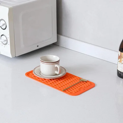 Vista 794 de MicoYang Alfombrilla de Silicona para Secar Platos de Múltiples Usos, Fácil de Limpiar, Ecológica, Alfombrilla de Silicona Resistente al Calor