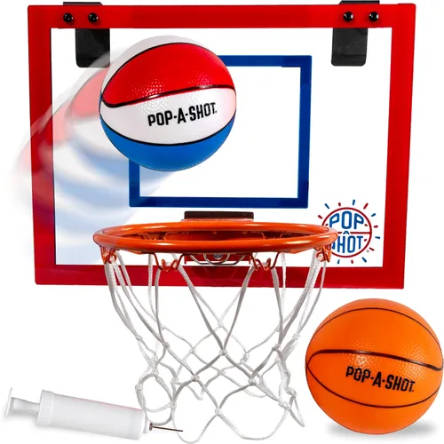 Pop-A-Shot Super Slam | Mini aro de baloncesto para colocar sobre la puerta construido para montes | Mini aro interior sobre la puerta, construido
