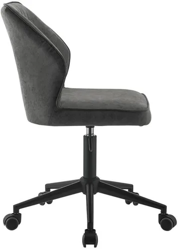 Vista 6 de Acme Pakuna Silla de oficina sin brazos de piel sintética en gris vintage y negro
