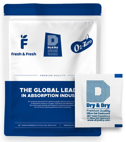 Vista 52 de Dry&Dry, 10 paquetes de 20 gramos de gel de sílice desecante puro prémium, deshumidificadores, tela recargable