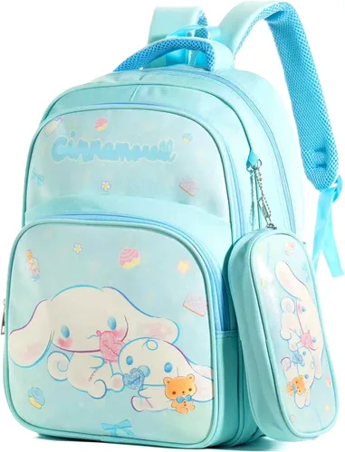 Roffatide Mochila de nailon de gran capacidad para cachorros de dibujos animados de 15 litros, para viajes, trabajo, casual, con bolsa de