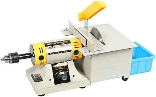 Vista 5 de 110 V joyería de pulido de roca Buffer Banco Torno y pulidor Kits de máquina herramienta multifunción amoladora TM-2