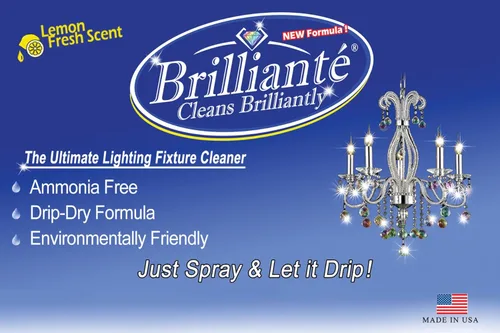 Vista 3 de Brilliante Crystal Cleaner – Aerosol limpiador de candelabros, 32 onzas, seguro para el medio ambiente, sin amoníaco, fórmula seca, fabricado