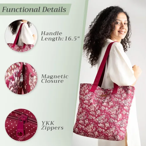 Vista 4 de Maison d' Hermine Canvas Tote Bag for Women Cotton Canvas Reusable Shoulder Grocery Bags Bulk with Handle for Shopping Travel